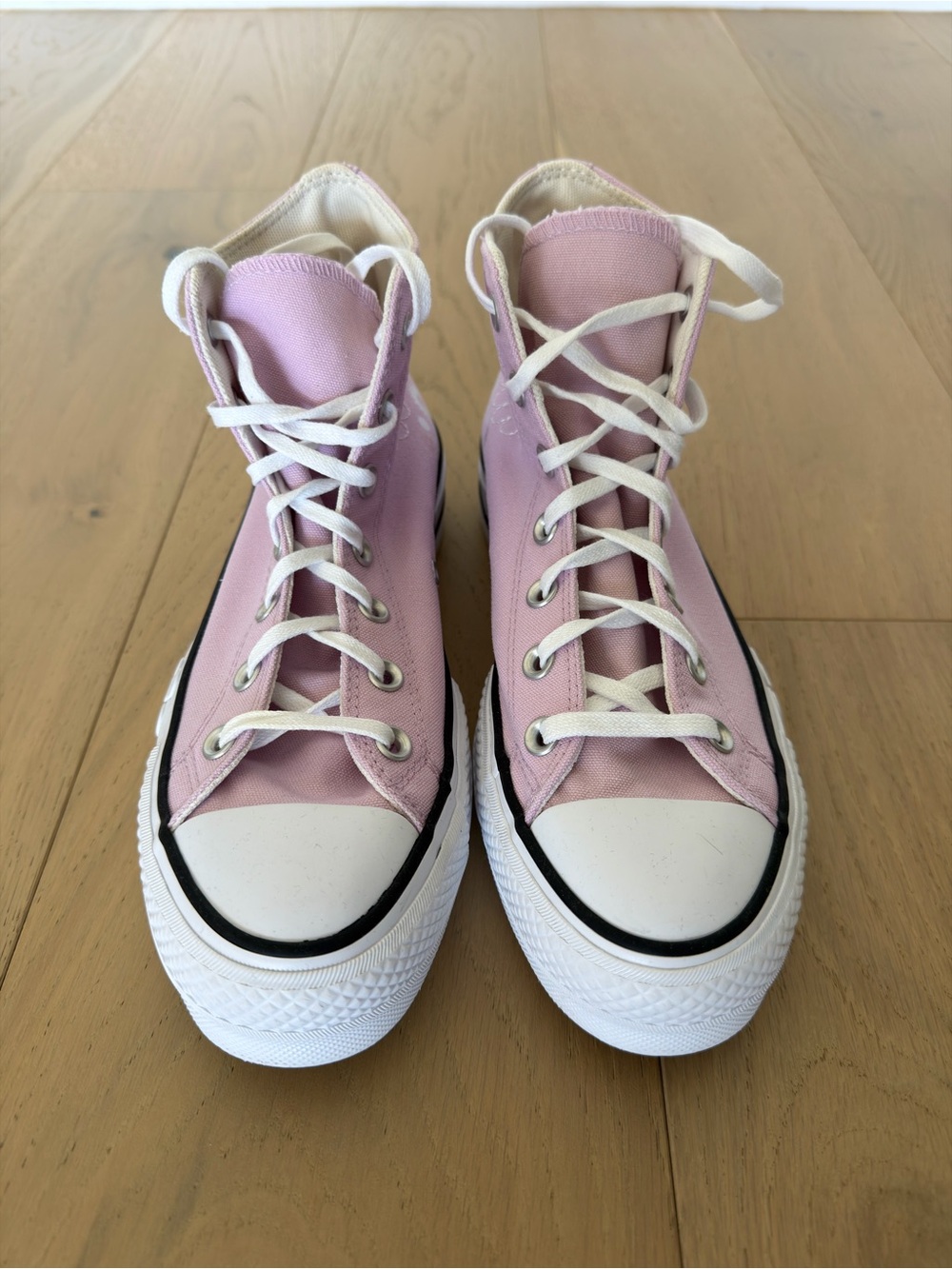 Converse Classic High-Top Canvas Sneakers in Lavender